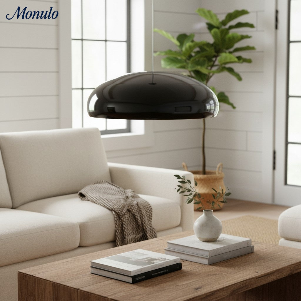 Verdoma Sleek Modern Metal Bowl Pendant Light for Bedrooms and Hallways