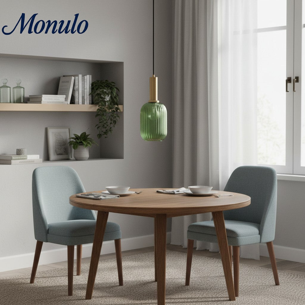 Verdoma Vintage Lantern Stained Glass Pendant Light - Retro Design for Dining Room Kitchen Living Space