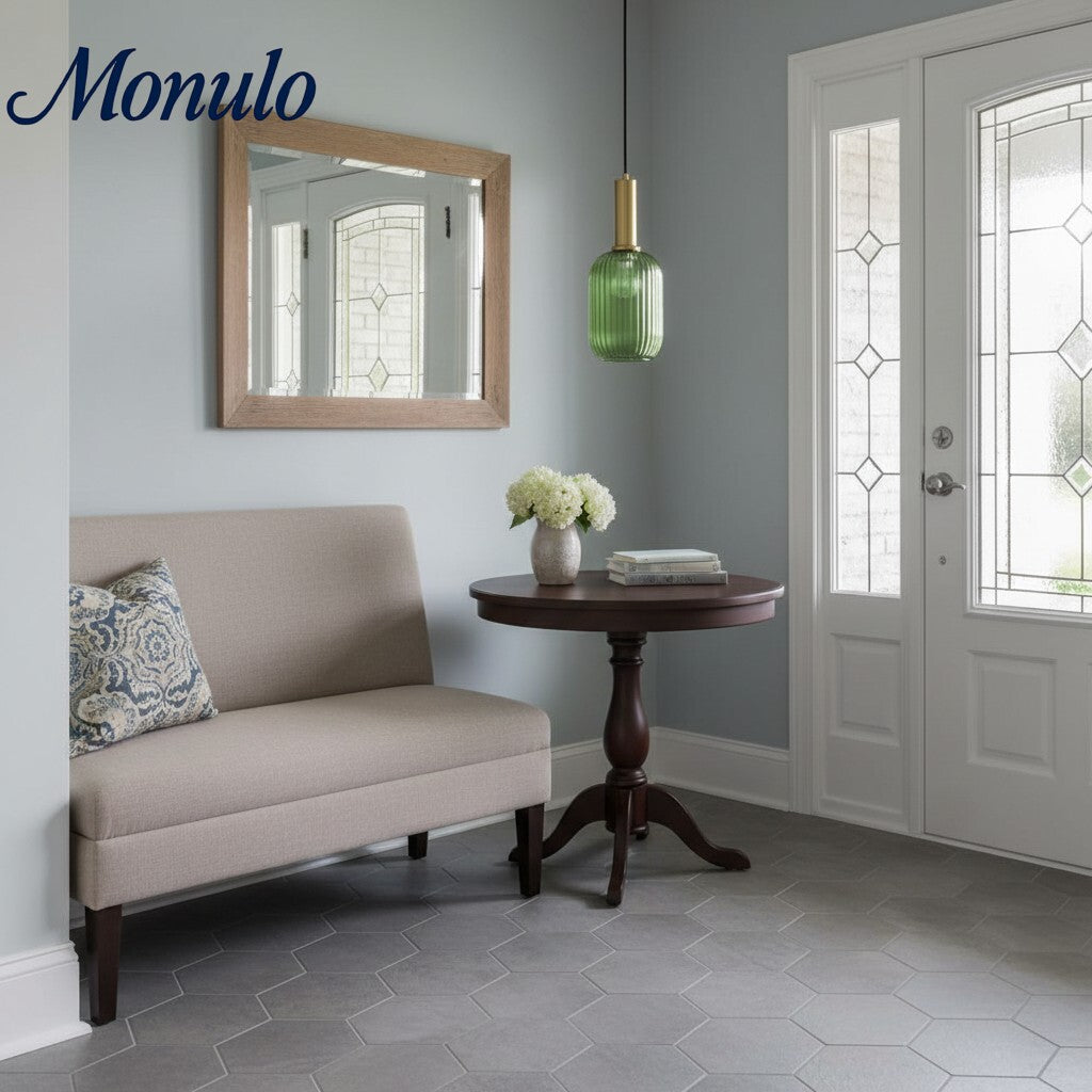 Verdoma Vintage Lantern Stained Glass Pendant Light - Retro Design for Dining Room Kitchen Living Space