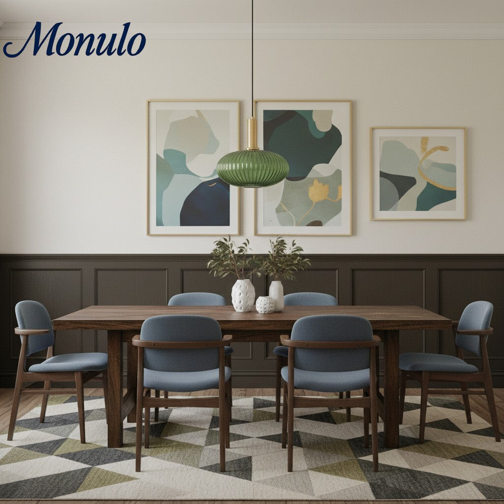 Verdoma Vintage Lantern Stained Glass Pendant Light - Retro Design for Dining Room Kitchen Living Space