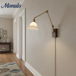 Bild in Gallery-Viewer laden, Verdoma Verfeinerte Schwenkarmlampe für die Wand - Verstellbarer Arm im modernen klassischen Stil für Wohn- und Schlafzimmerbeleuchtung