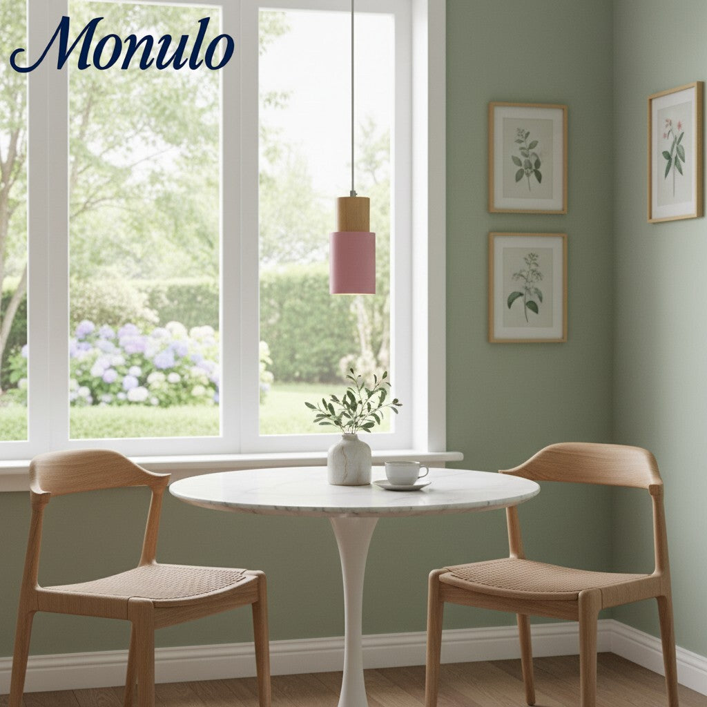 Lámpara colgante cilíndrica Verdoma Playful Macaron - Cadena ajustable para iluminación de hogar y cafetería