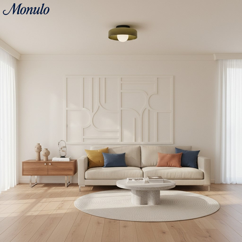 Verdoma Morandic Scheiben-Orb Wand- und Deckenlampe für moderne Innenräume