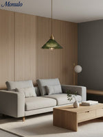 Load image into Gallery viewer, Verdoma Mid Century Modern Textured Glass Hanging Lamp - Vintage Style for Dining Room