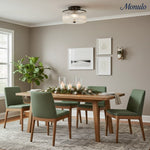 Load image into Gallery viewer, Rivora Vintage Ribbed-Glass Drum Flush Ceiling Light for Living Room