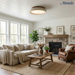 Load image into Gallery viewer, Travira Sculptural Travertine Ceiling Fixture - Soft Ambient Light for Bedroom Living Room or Entryway