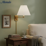 Cargar imagen en el visor de la Galería, Lámpara de Pared con Brazo Giratorio Arcuma y Brazo Metálico Ajustable - Uso en Rincón de Lectura del Dormitorio