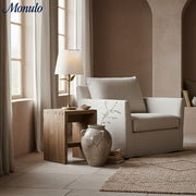 Lampe de table vintage en métal forgé botanique Roven - Accent rustique pour salon et chambre à coucher