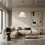 Bild in Gallery-Viewer laden, Blossine geschichtete Leinenpendelleuchte – Sanftes Umgebungslicht für Wohnzimmer und Eingänge