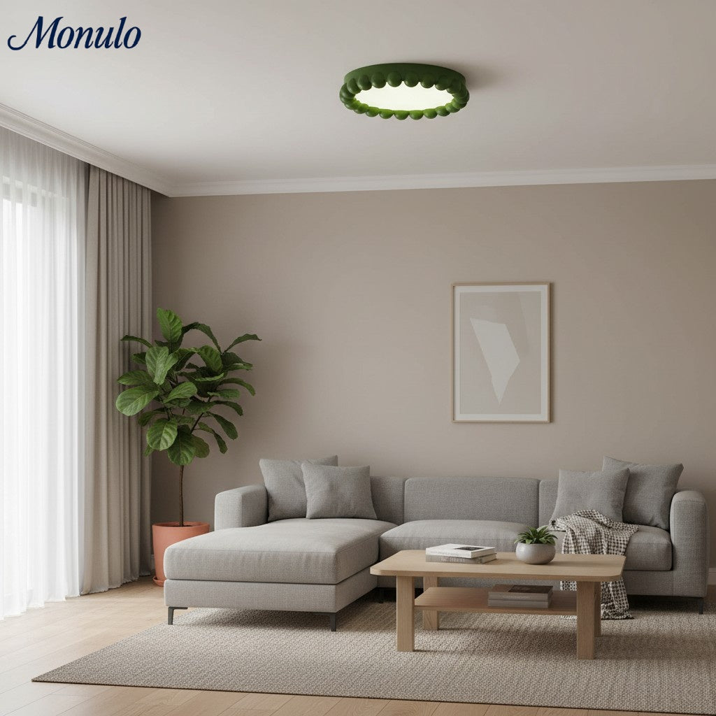 Plafonnier en résine moderne minimaliste Resinova - Éclairage intérieur discret pour chambres