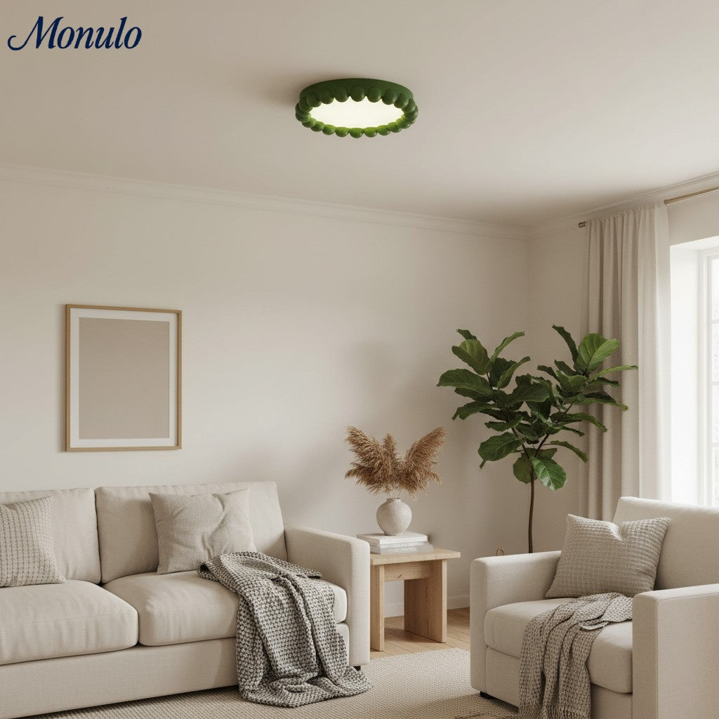 Plafonnier en résine moderne minimaliste Resinova - Éclairage intérieur discret pour chambres