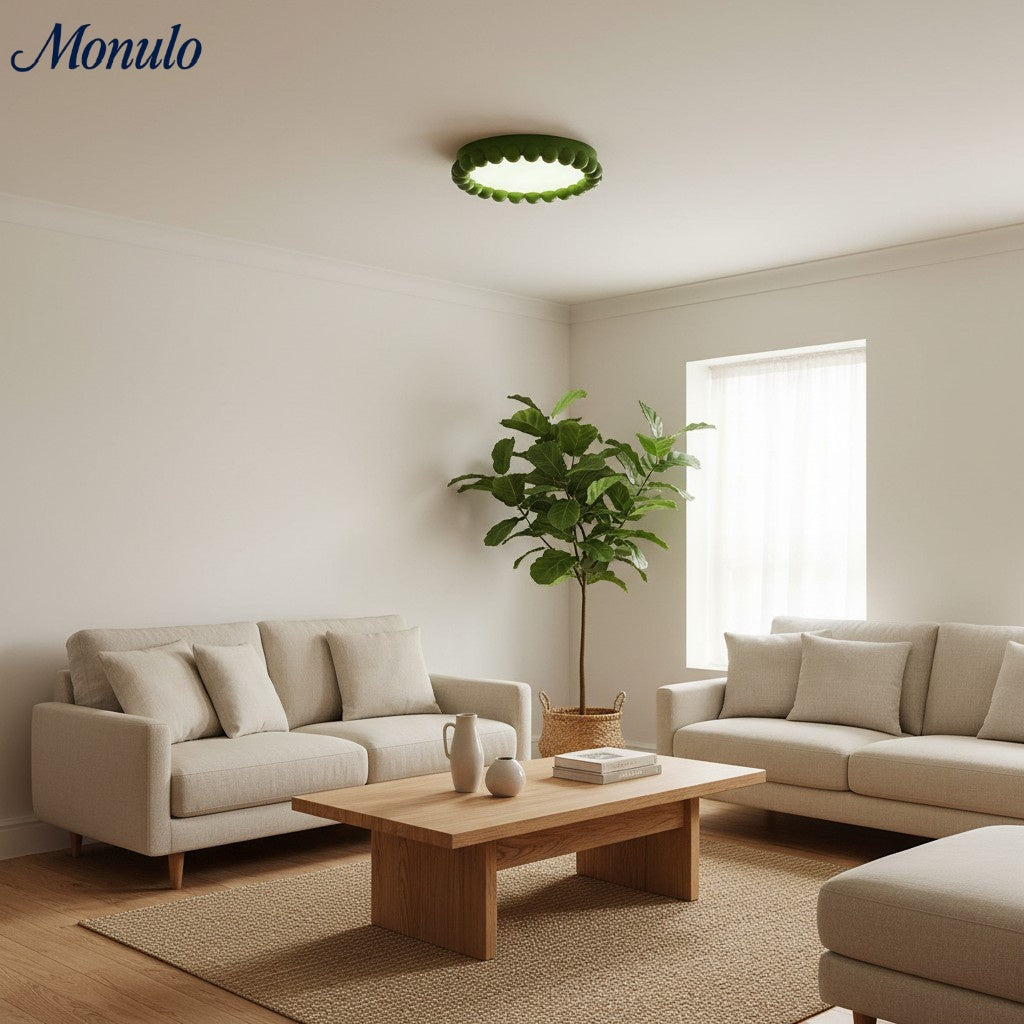 Plafonnier en résine moderne minimaliste Resinova - Éclairage intérieur discret pour chambres