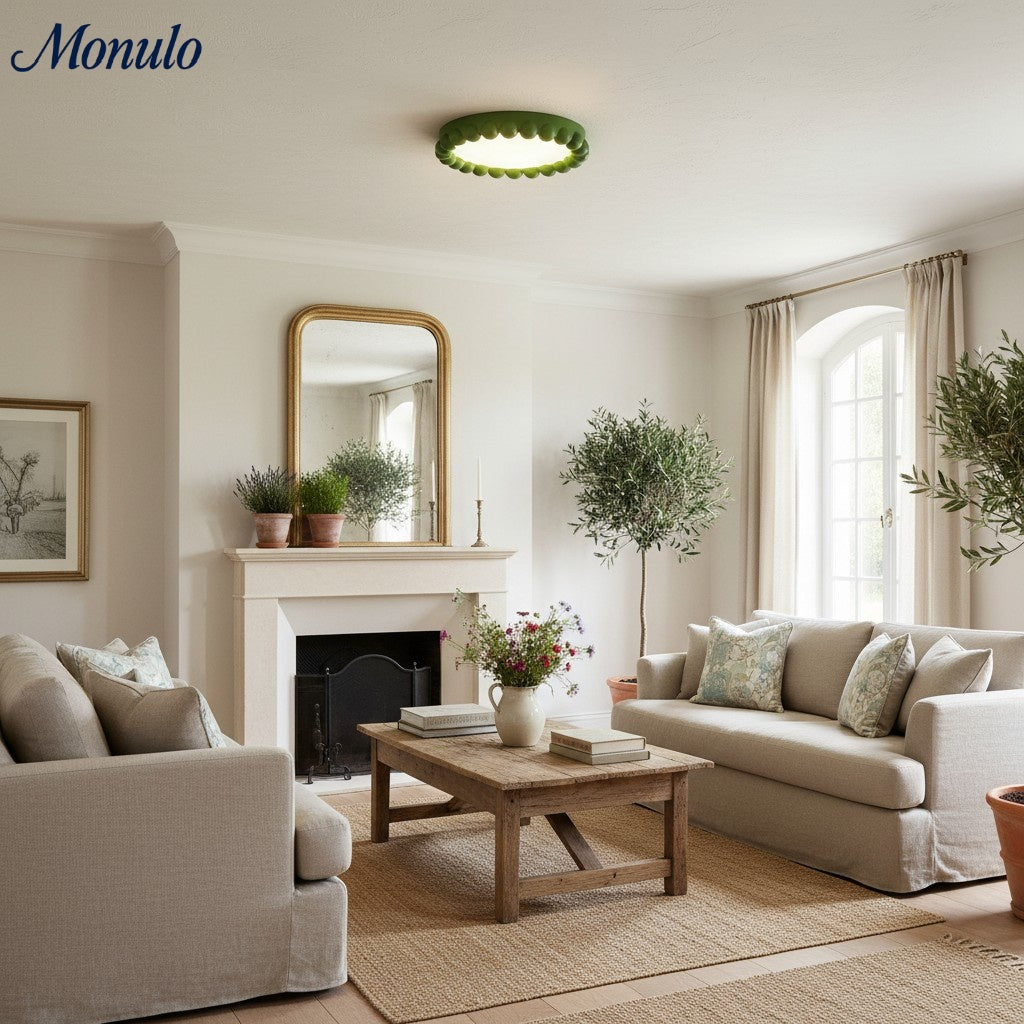 Plafonnier en résine moderne minimaliste Resinova - Éclairage intérieur discret pour chambres