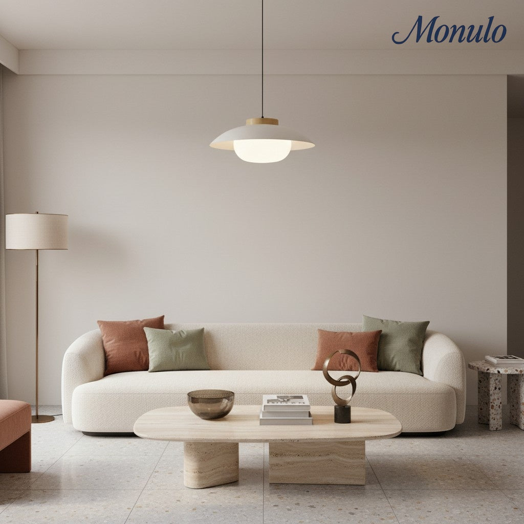 Suspension Oribela Sleek Saucer au profil fin – Lampe suspendue moderne et minimaliste pour salle à manger et îlot de cuisine