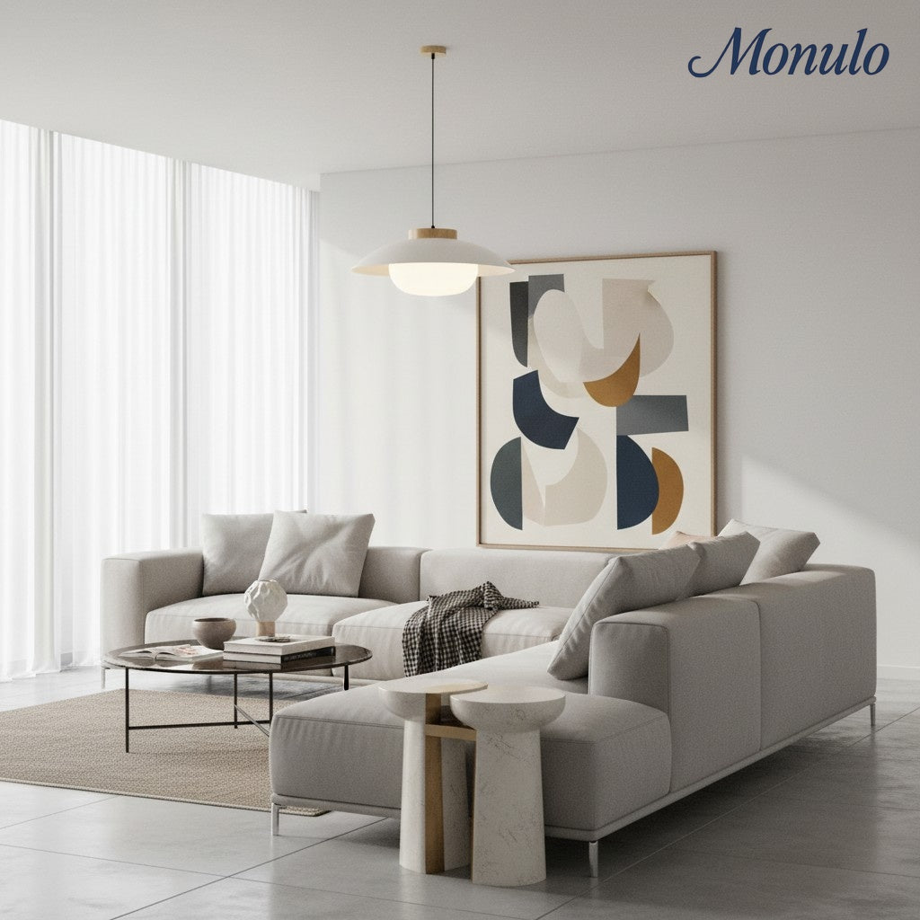 Suspension Oribela Sleek Saucer au profil fin – Lampe suspendue moderne et minimaliste pour salle à manger et îlot de cuisine