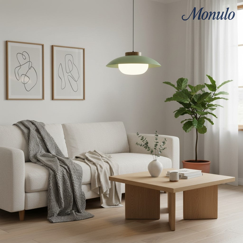 Suspension Oribela Sleek Saucer au profil fin – Lampe suspendue moderne et minimaliste pour salle à manger et îlot de cuisine