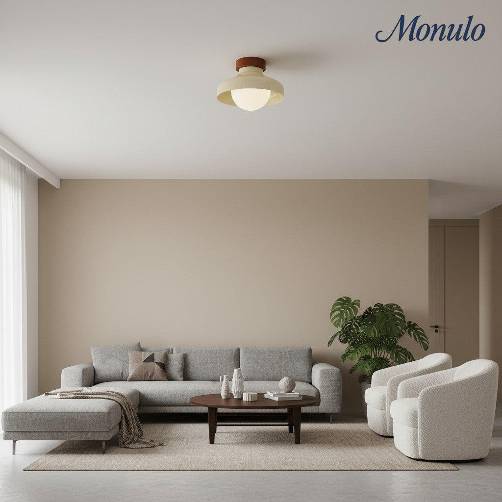 Oribela Plafonnier Moderne Minimaliste - Lampe Sculpturale en Verre en Forme de Dôme pour Salon et Cuisine