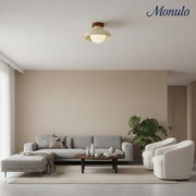 Oribela Plafonnier Moderne Minimaliste - Lampe Sculpturale en Verre en Forme de Dôme pour Salon et Cuisine