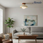 Charger l'image dans la visionneuse de galerie, Oribela Plafonnier Moderne Minimaliste - Lampe Sculpturale en Verre en Forme de Dôme pour Salon et Cuisine