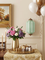 Eloise Vintage Scalloped Milk Glass Wall Sconce - Modern Accent Lighting for Bathroom and Bedroom