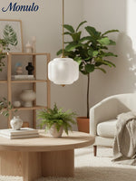 Charger l'image dans la visionneuse de galerie, Lustre américain vintage en verre crème en forme d'Eloise