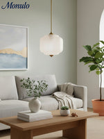 Charger l'image dans la visionneuse de galerie, Lustre américain vintage en verre crème en forme d'Eloise