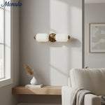 Cargar imagen en el visor de la Galería, Aplique de pared Eloise vintage de vidrio lechoso festoneado: iluminación de acento moderna para baño y dormitorio