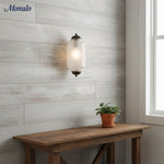 Cargar imagen en el visor de la Galería, Aplique de pared Eloise vintage de vidrio lechoso festoneado: iluminación de acento moderna para baño y dormitorio