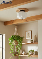 Bild in Gallery-Viewer laden, Retro Milk Semi Flush Mount Eloise Deckenleuchte