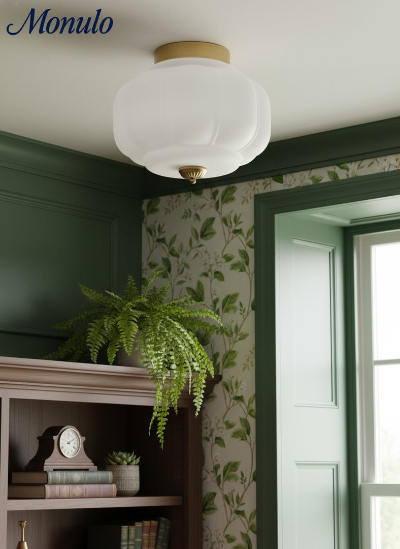 Retro Milk Semi Flush Mount Eloise Deckenleuchte