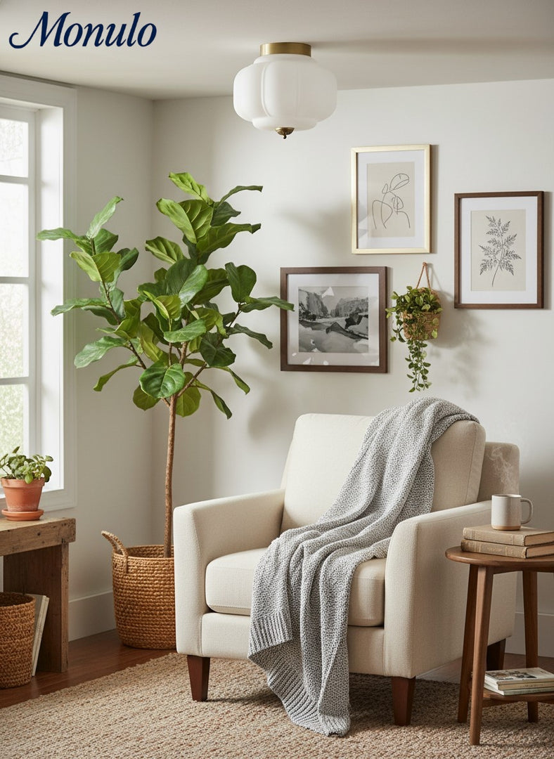 Retro Milk Semi Flush Mount Eloise Deckenleuchte