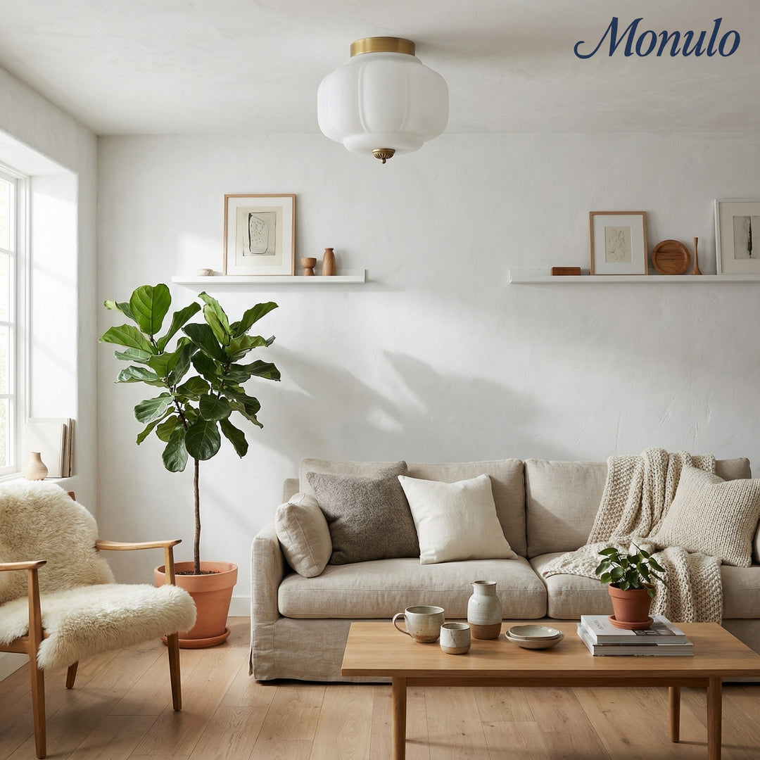 Plafonnier encastré Eloise en verre laiteux – Éclairage d'accentuation moderne avec abat-jour en verre artistique 