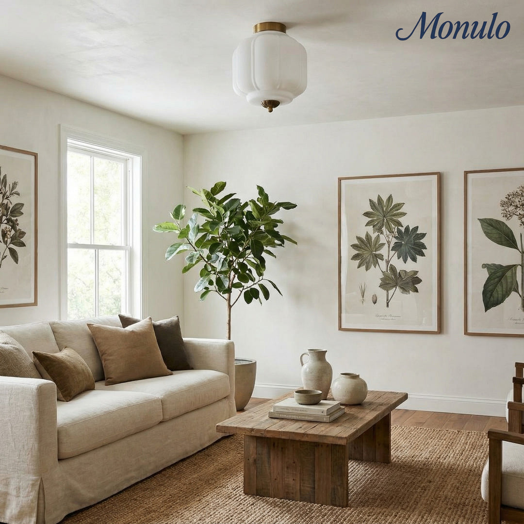 Plafonnier encastré Eloise en verre laiteux – Éclairage d'accentuation moderne avec abat-jour en verre artistique 