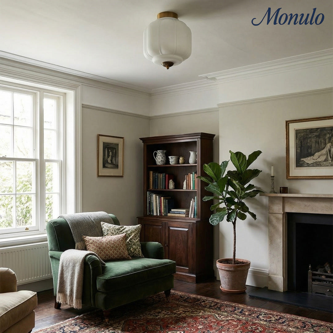 Plafonnier encastré Eloise en verre laiteux – Éclairage d'accentuation moderne avec abat-jour en verre artistique 