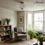 Charger l'image dans la visionneuse de galerie, Plafonnier encastré Eloise en verre laiteux – Éclairage d'accentuation moderne avec abat-jour en verre artistique 