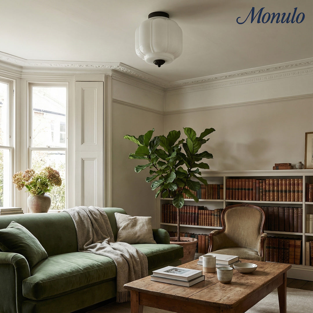 Plafonnier encastré Eloise en verre laiteux – Éclairage d'accentuation moderne avec abat-jour en verre artistique 