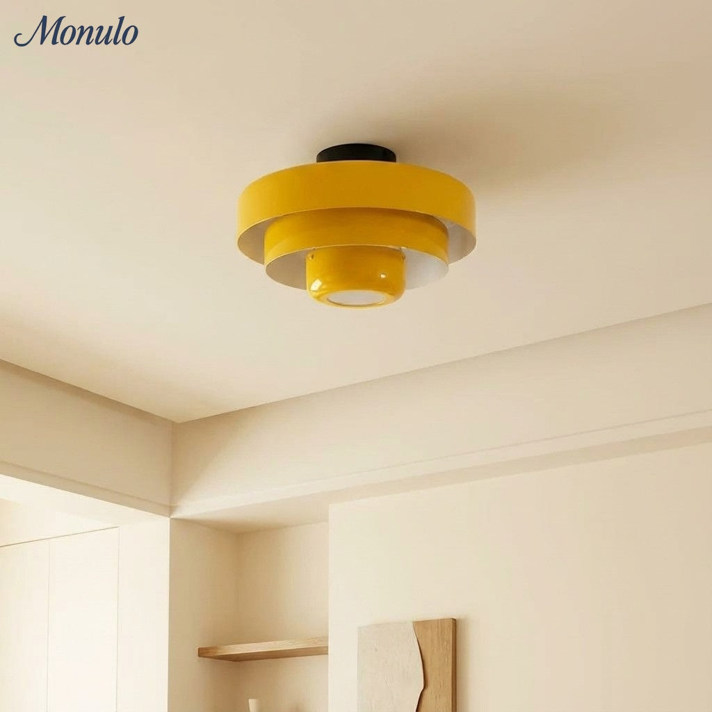 Veleora dreistufige skulpturale Deckenlampe im Bauhaus-Stil für Wohnzimmer und Schlafzimmer