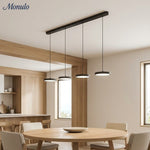 Bild in Gallery-Viewer laden, Feranox Skulpturale runde Pendelleuchte im modernen Stil für die Beleuchtung des Esstisches