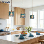 Charger l'image dans la visionneuse de galerie, Suspension en verre teinté artistique Vintagia - Style Tiffany vintage pour îlot de cuisine