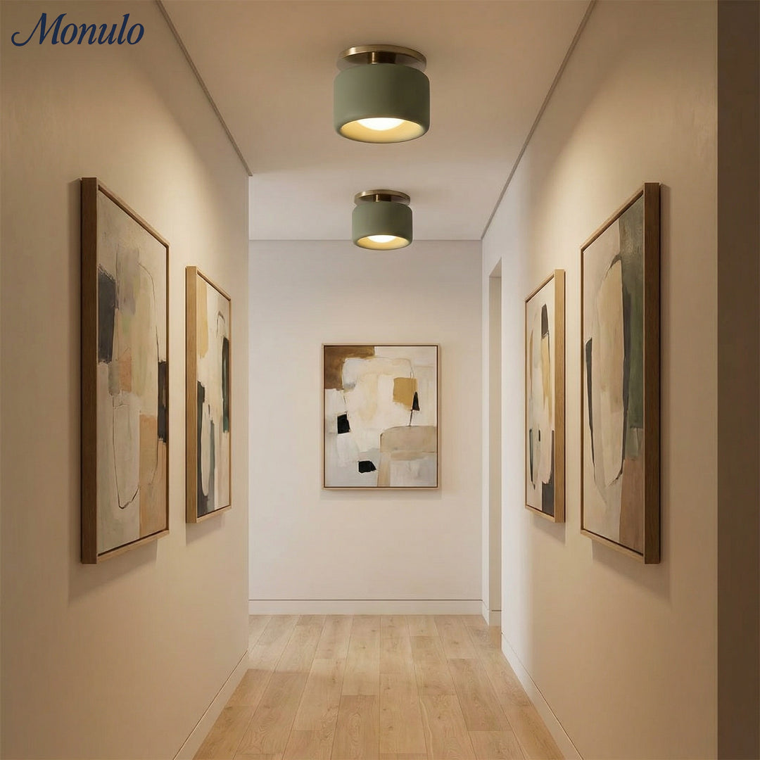 Plafonnier encastré contemporain en porcelaine Cerova – Éclairage d'ambiance doux pour couloirs et bureaux