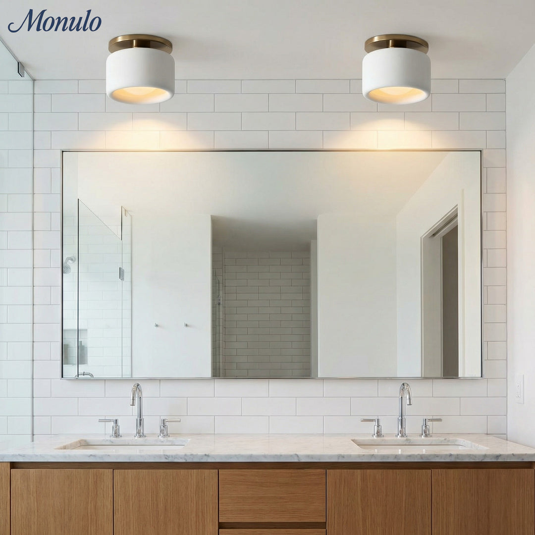 Plafonnier encastré contemporain en porcelaine Cerova – Éclairage d'ambiance doux pour couloirs et bureaux