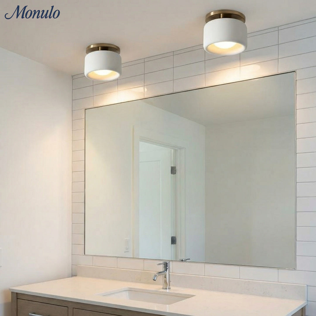 Plafonnier encastré contemporain en porcelaine Cerova – Éclairage d'ambiance doux pour couloirs et bureaux