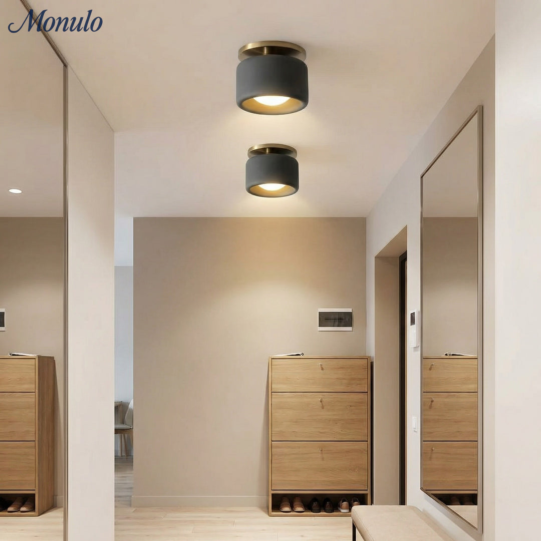 Plafonnier encastré contemporain en porcelaine Cerova – Éclairage d'ambiance doux pour couloirs et bureaux