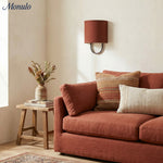 Load image into Gallery viewer, Nolvara Fabric Shade Wall Lamp - Modern Bedroom Wall Sconce for Cozy Lighting