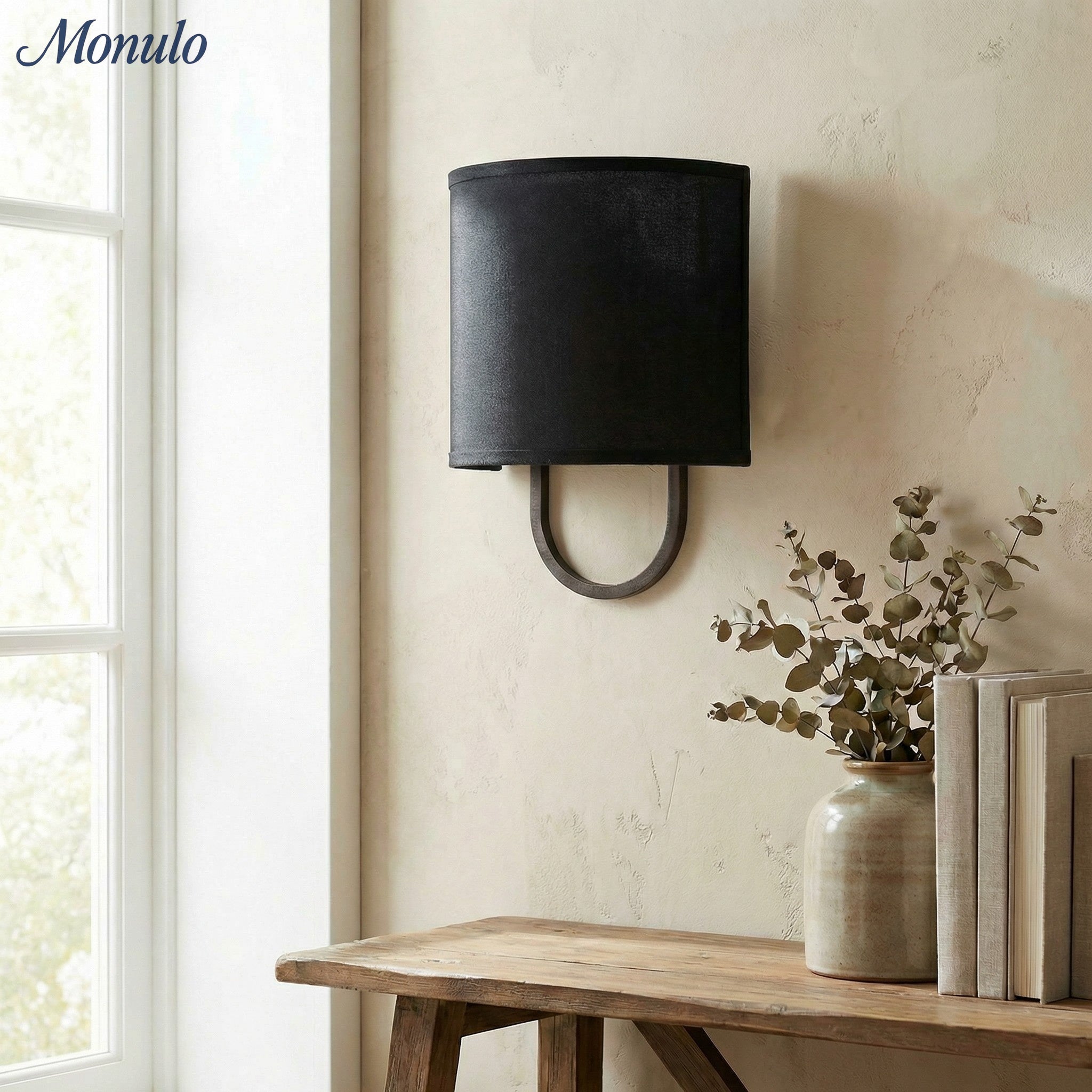 Nolvara Fabric Shade Wall Lamp - Modern Bedroom Wall Sconce for Cozy Lighting