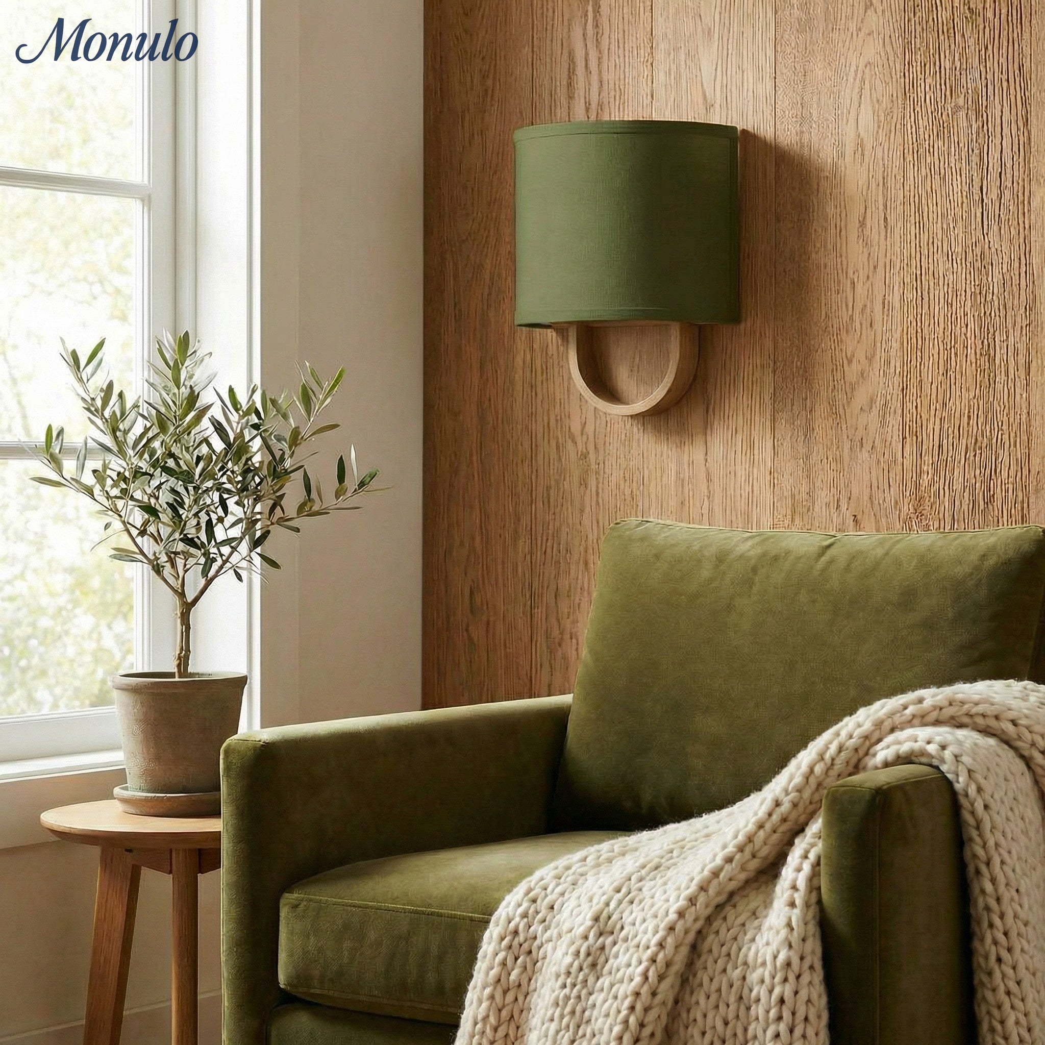 Nolvara Fabric Shade Wall Lamp - Modern Bedroom Wall Sconce for Cozy Lighting