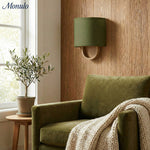 Load image into Gallery viewer, Nolvara Fabric Shade Wall Lamp - Modern Bedroom Wall Sconce for Cozy Lighting