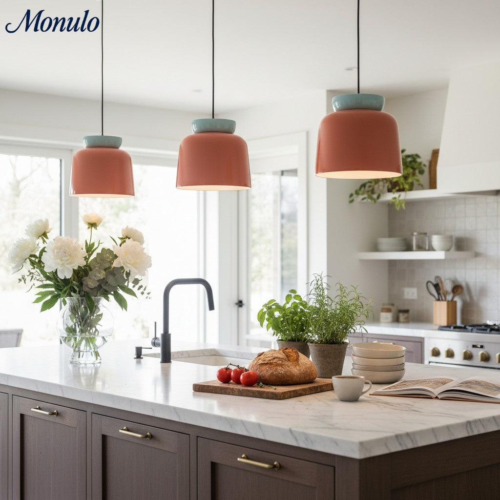 Fiesta Ceramic Bowl Pendant Light – Modern Colorful Ceiling Lamp for Kitchens and Dining Rooms