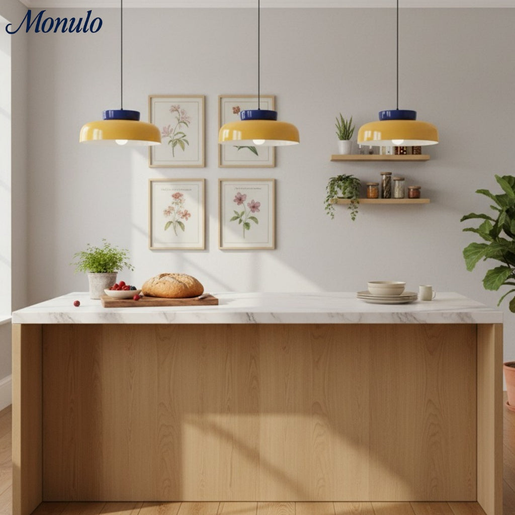 Fiesta Ceramic Bowl Pendant Light – Modern Colorful Ceiling Lamp for Kitchens and Dining Rooms