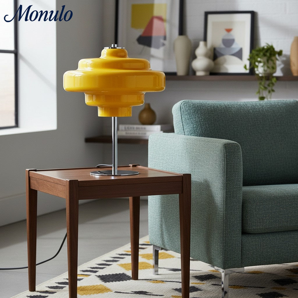 Koloro Glass Table Lamp – Modern Tiered Lamp for Living or Work Spaces